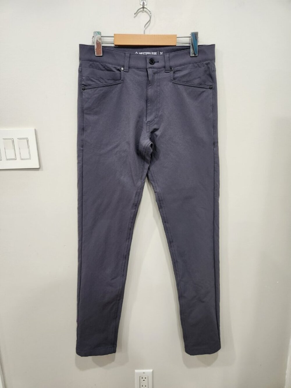 Western Rise Diversion Pants Mens 30 Gray 4 Way Stretch Stain Resistant Commuter